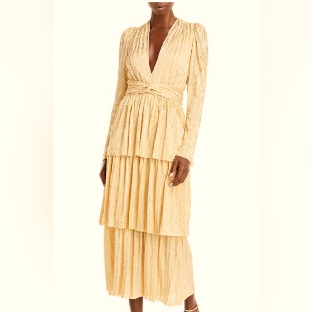 Sabina musayev misty v neck layered dress